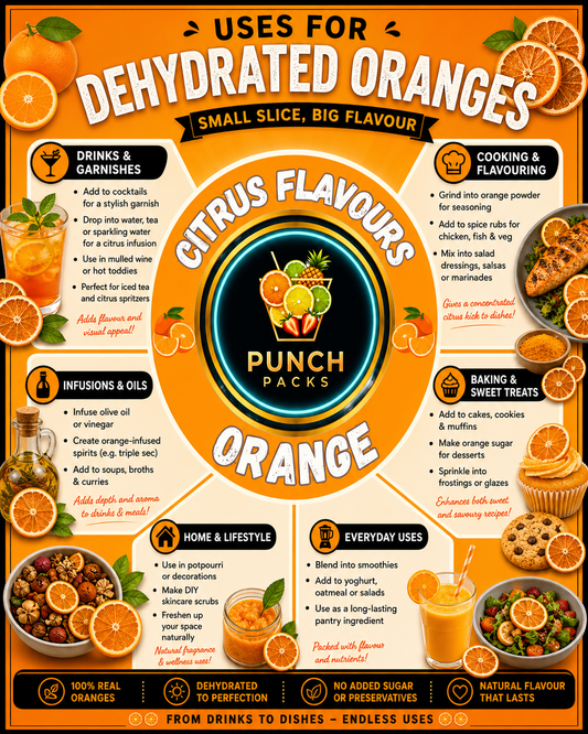 Dehydrated Orange Wheels | Ideal for Cocktails, Drink garnishes, or Adding a Punch of Flavour! | Packs of 15+ / 30+ Servings!