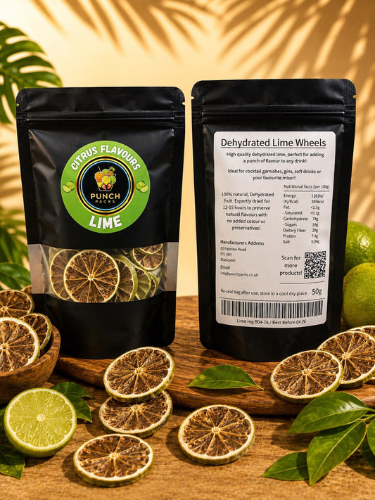 Dried Lime Slices | Quality Dehydrated Lime Perfect for Garnish | Packs 40 / 70 Servings!