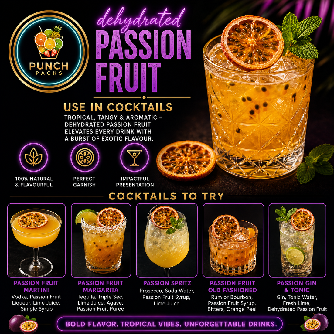Why Dehydrated Passion Fruit Is the Ultimate Summer Drink Garnish!