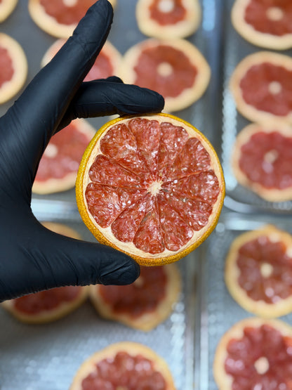 Dehydrated Pink Grapefruit Wheels | Elevate your Cocktails and Soft Drinks | Packs of 15 Servings!
