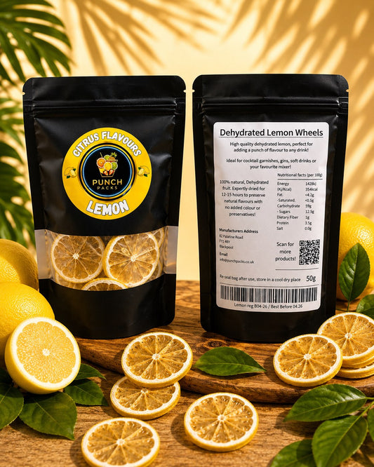 Dried Lemon Slices | Quality Dehydrated Lemon Perfect for Garnish | Packs 35+ / 65+ Servings!