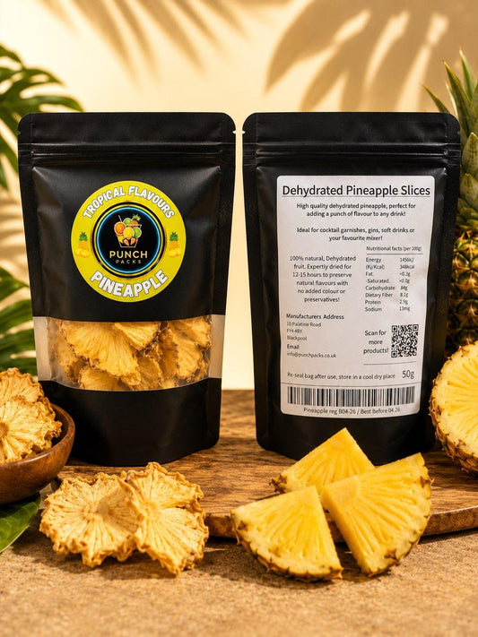 Dried Pineapple Slices | Quality Dehydrated Pineapple Perfect for Garnish | Packs of 50g & 100g